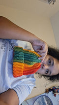 Rainbow baby beanies